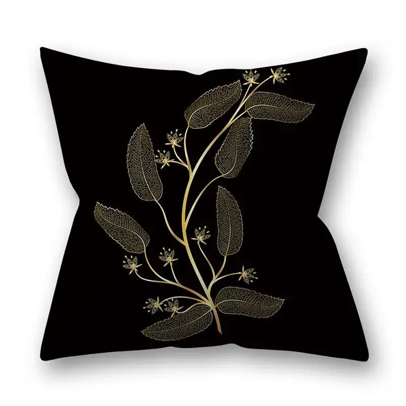 Gold Leaves Pillow Cases