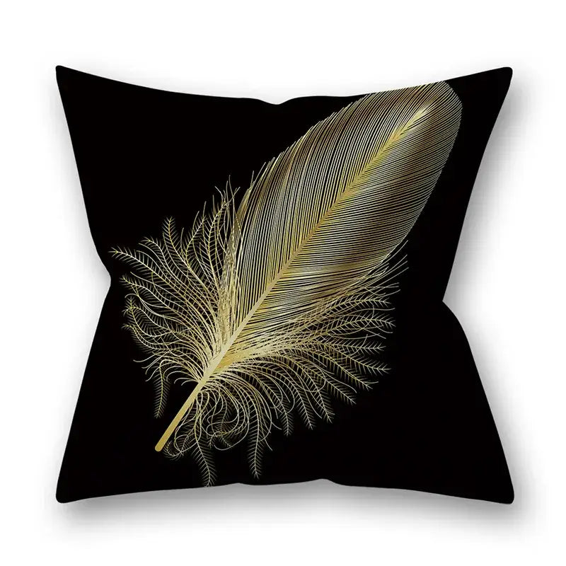 Gold Leaves Pillow Cases