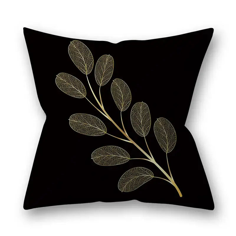 Gold Leaves Pillow Cases