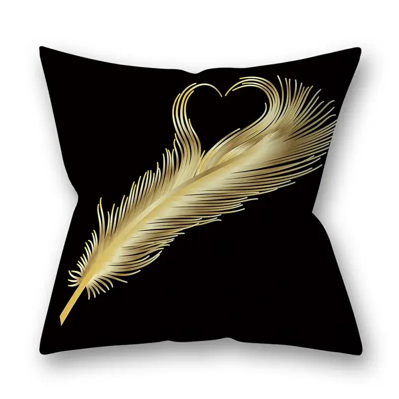Gold Leaves Pillow Cases