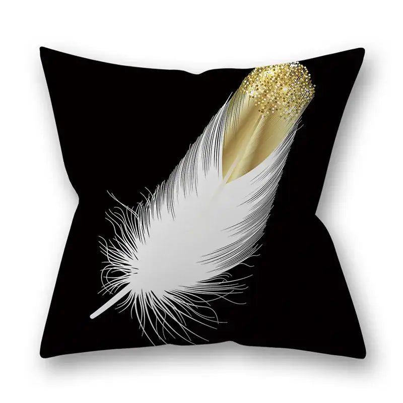 Gold Leaves Pillow Cases
