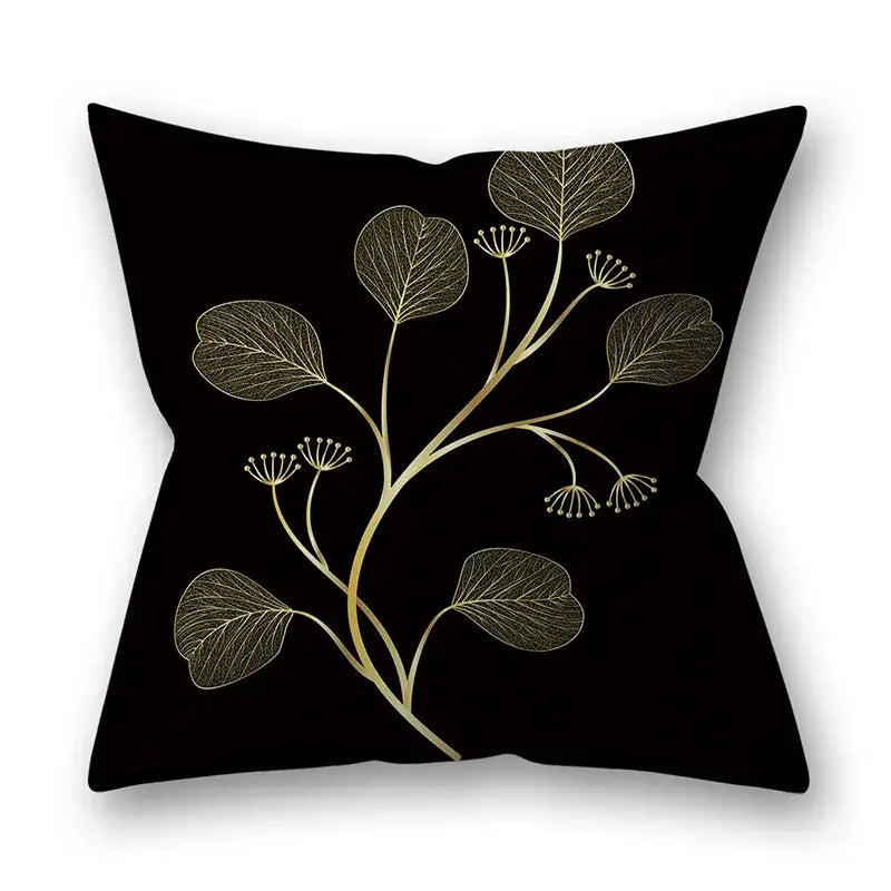 Gold Leaves Pillow Cases