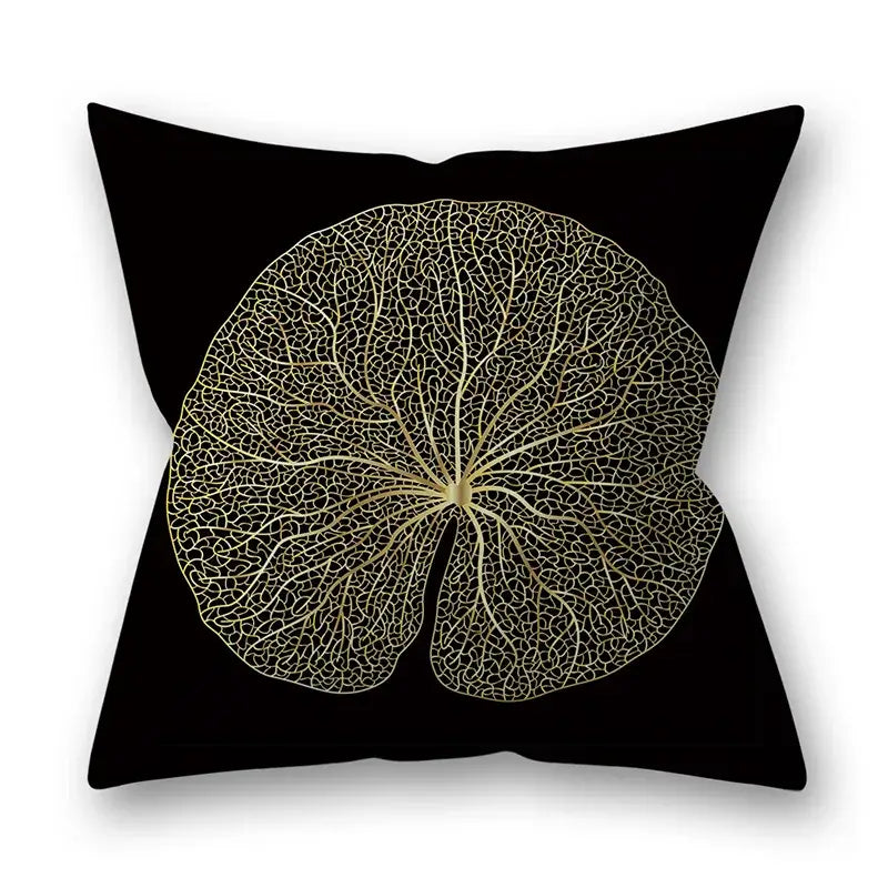 Gold Leaves Pillow Cases