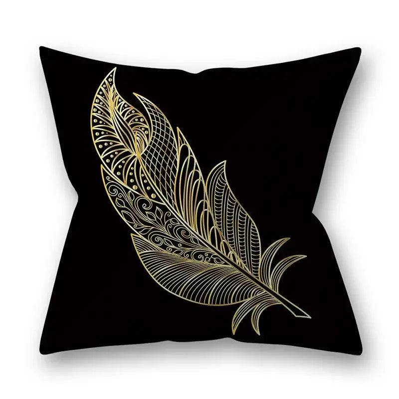 Gold Leaves Pillow Cases