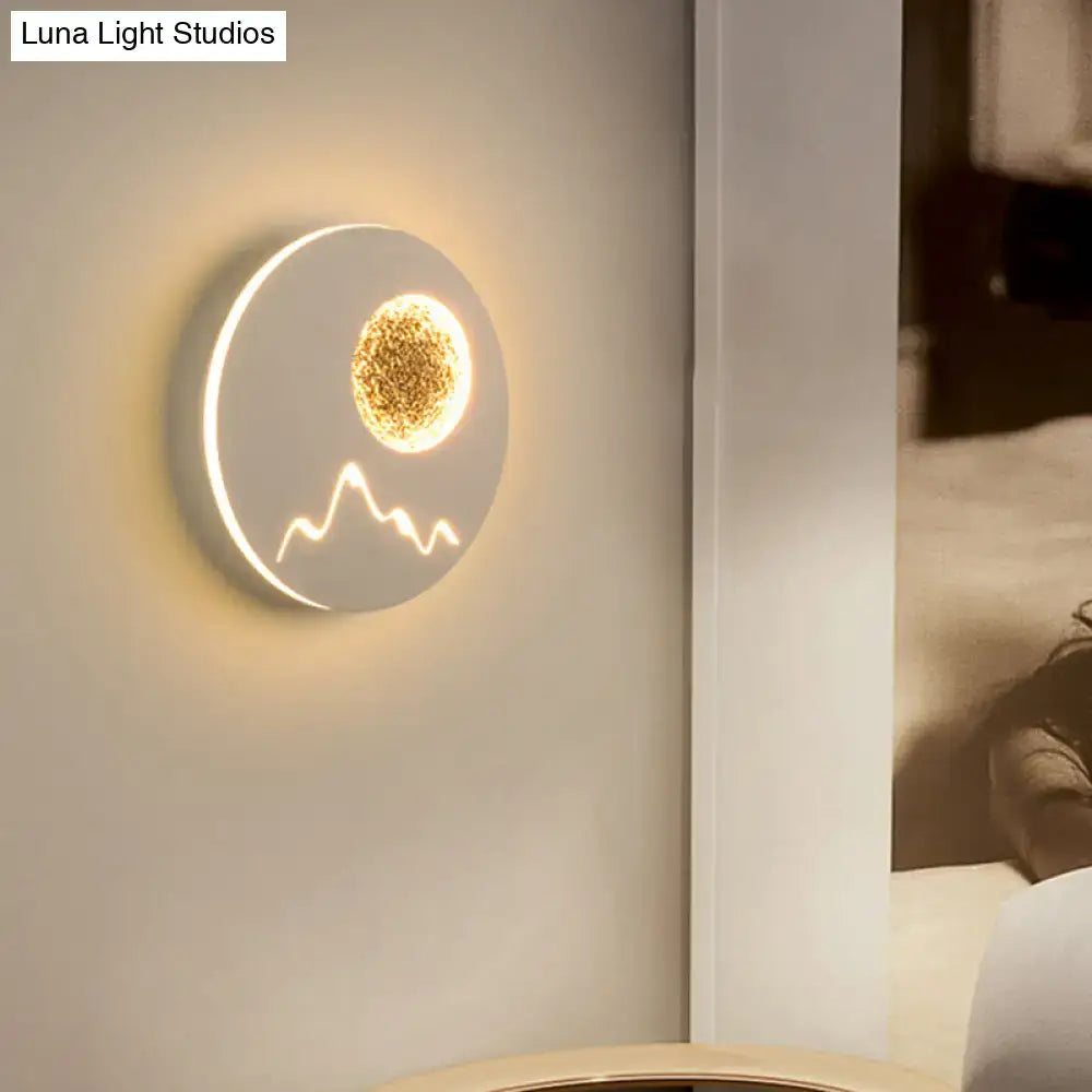 Metallic Mountain Wall Light