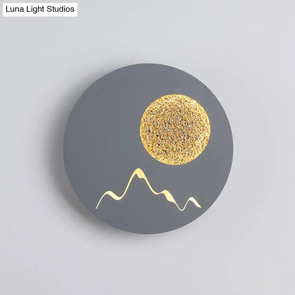 Metallic Mountain Wall Light