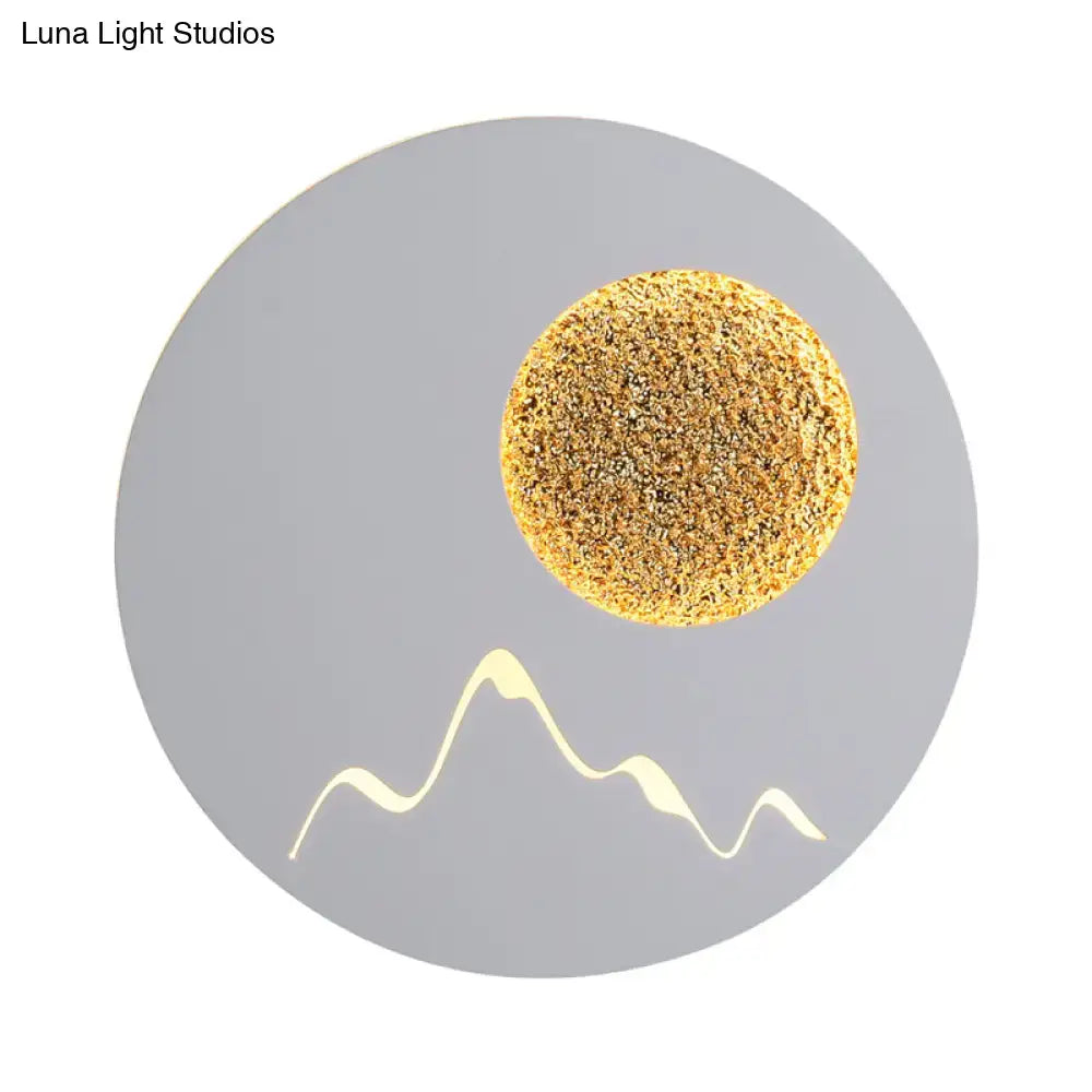Metallic Mountain Wall Light