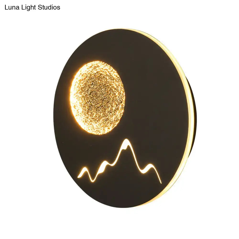 Metallic Mountain Wall Light