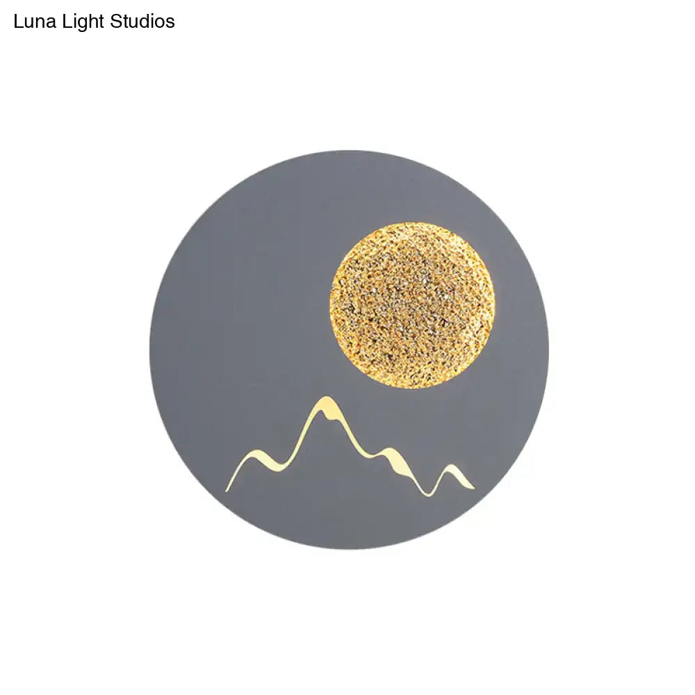 Metallic Mountain Wall Light