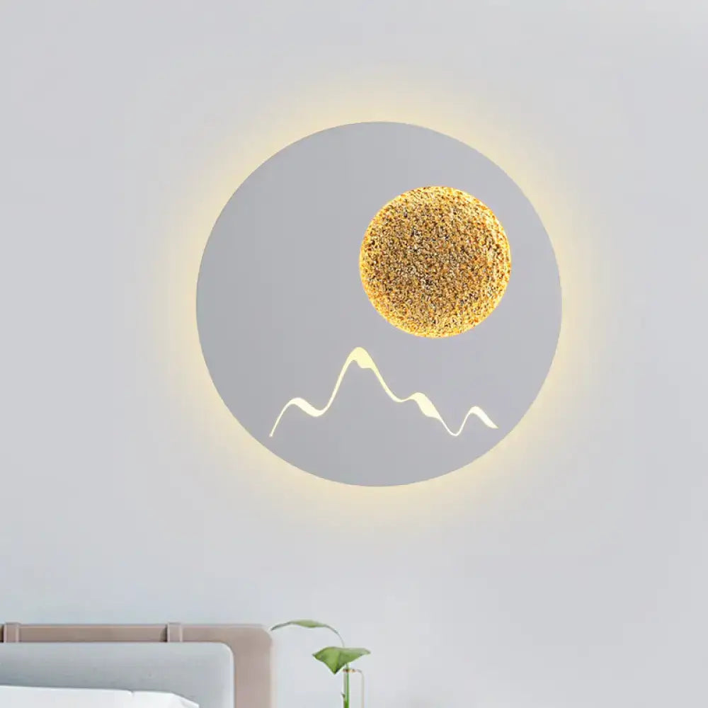 Metallic Mountain Wall Light