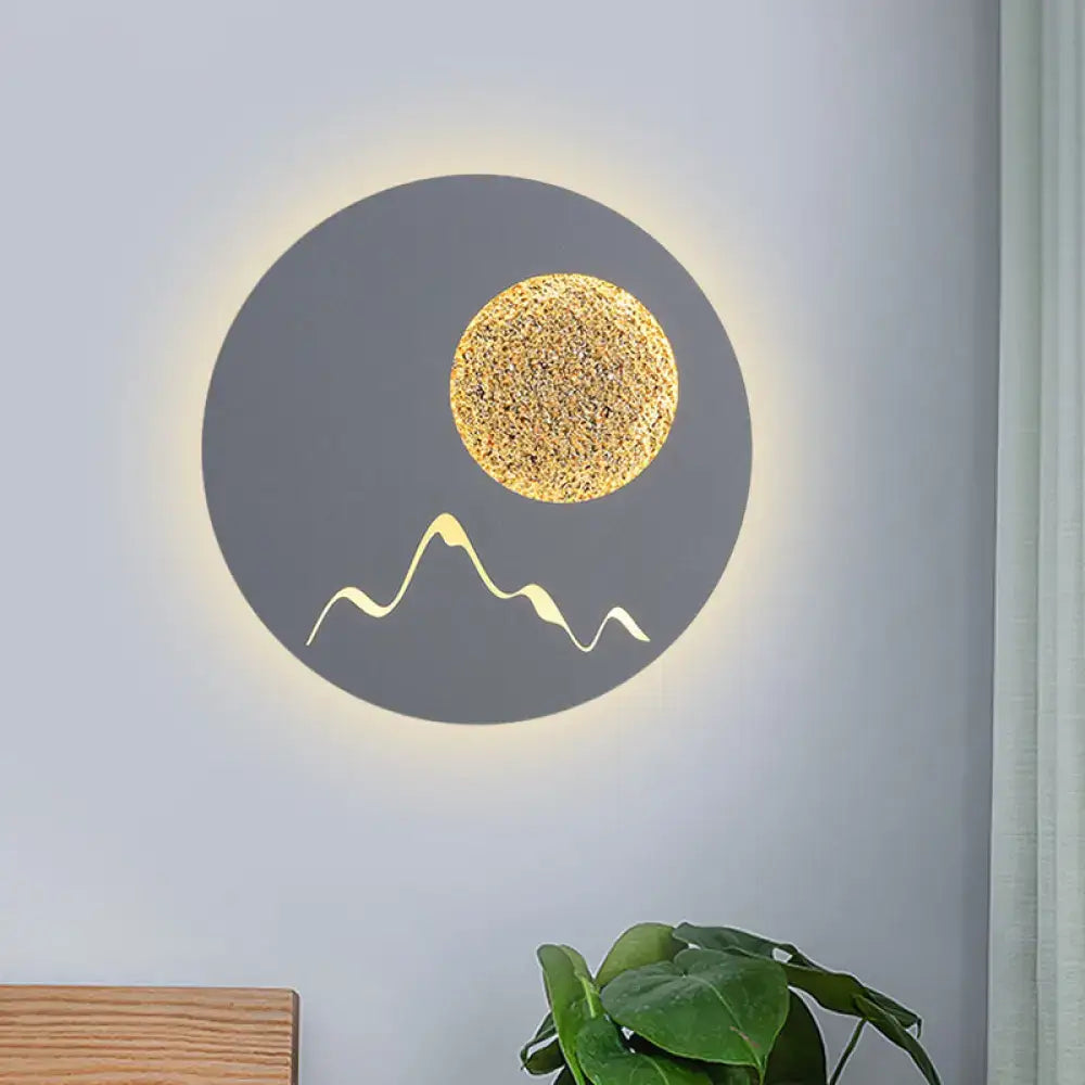 Metallic Mountain Wall Light