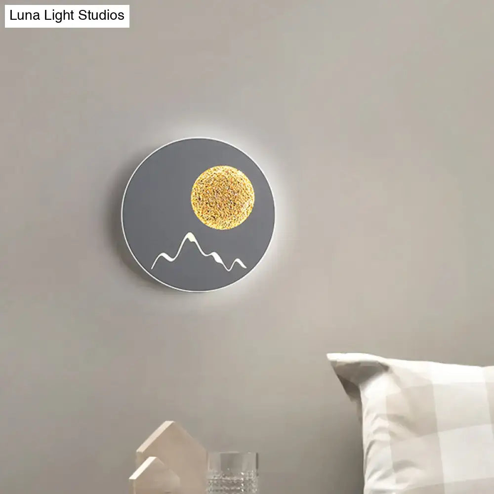 Metallic Mountain Wall Light