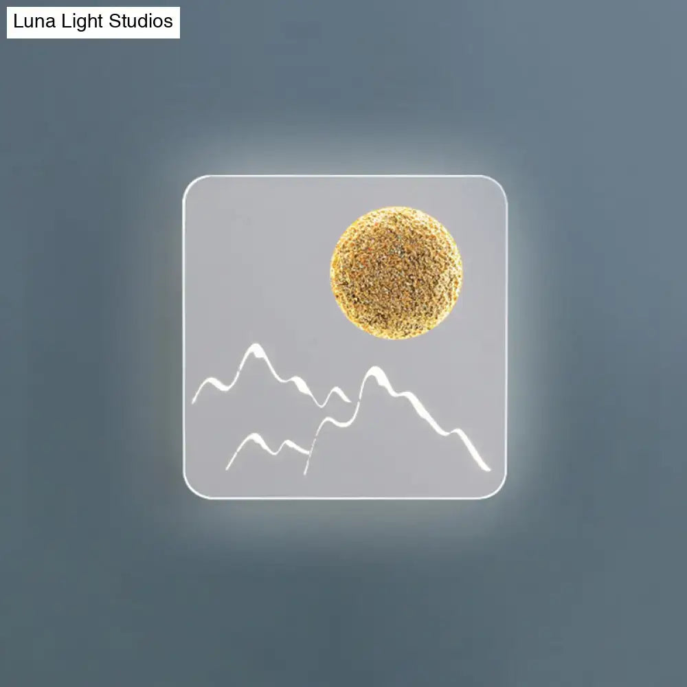 Metallic Mountain Wall Light