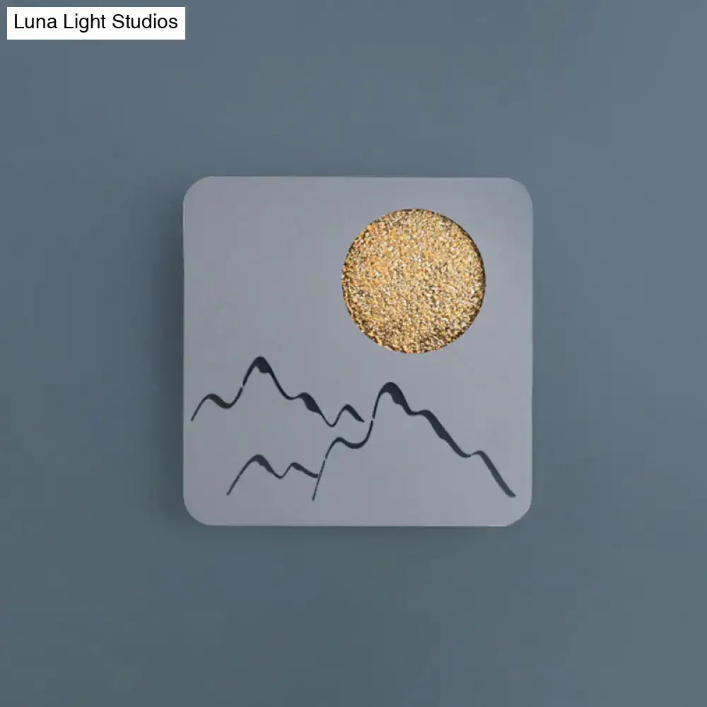 Metallic Mountain Wall Light