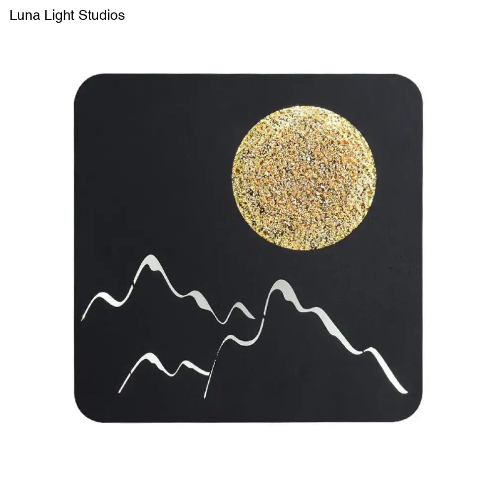 Metallic Mountain Wall Light