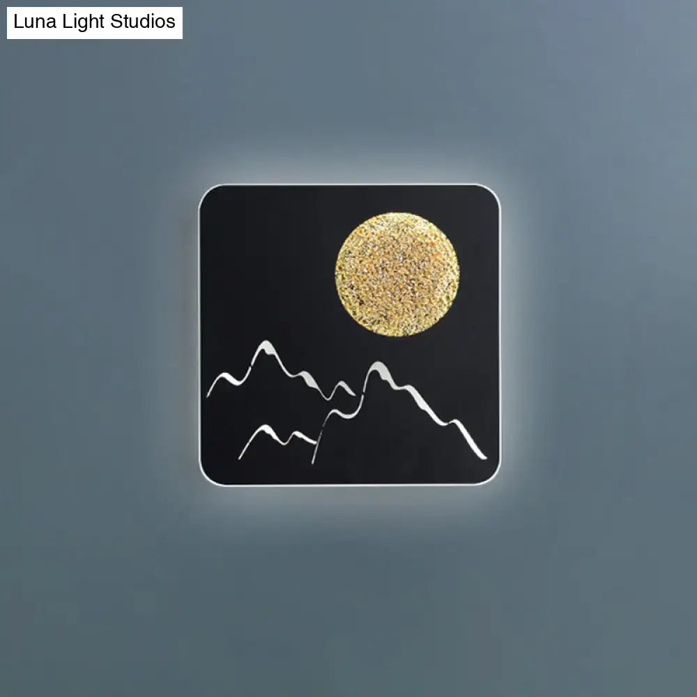 Metallic Mountain Wall Light