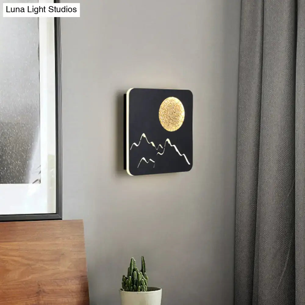 Metallic Mountain Wall Light