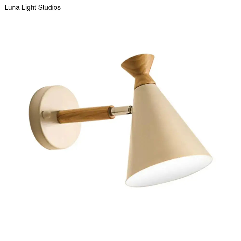 Blue Metal Cone Wall Light