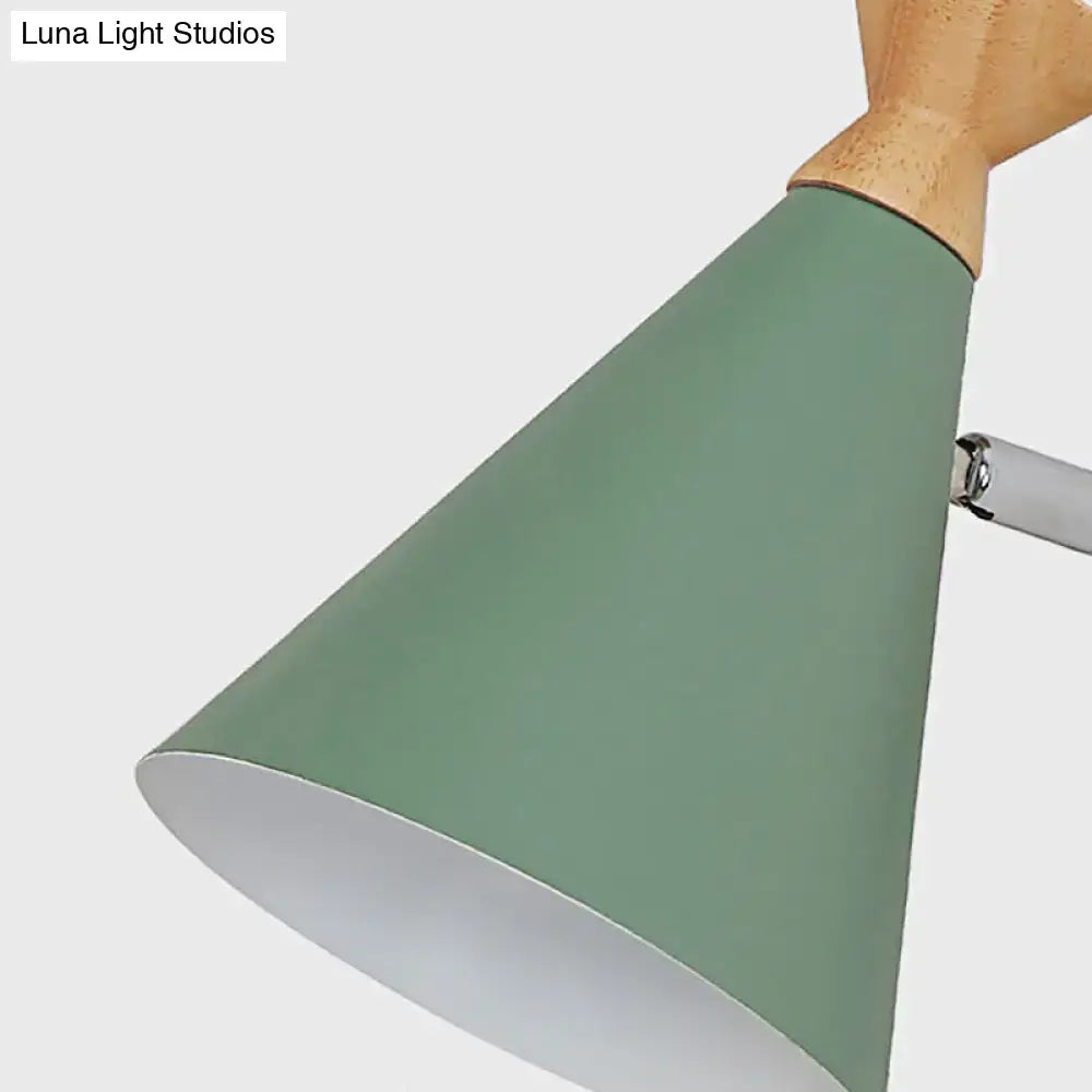 Blue Metal Cone Wall Light