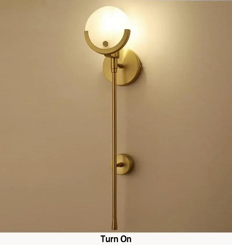 Brass Marble Wall Lamp