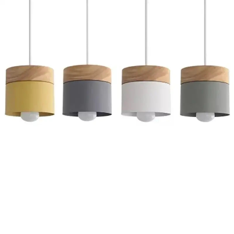 Wood Iron Pendant Light