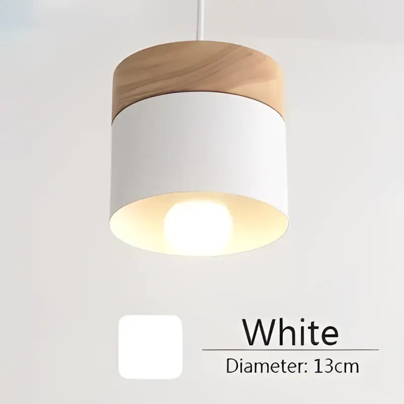Wood Iron Pendant Light