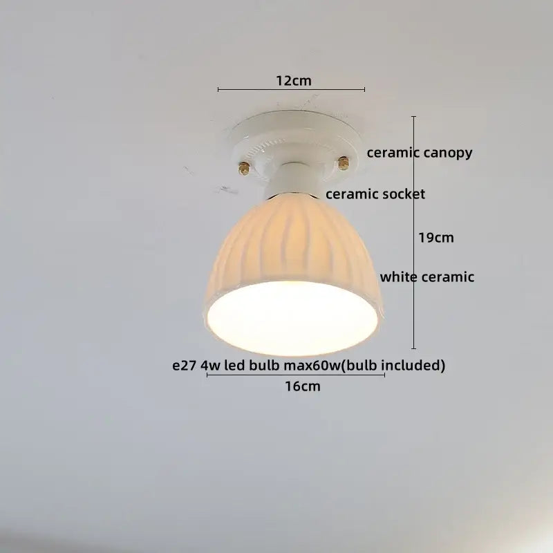 Cream Ceramic Ceiling Light