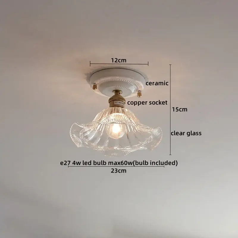 Cream Ceramic Ceiling Light