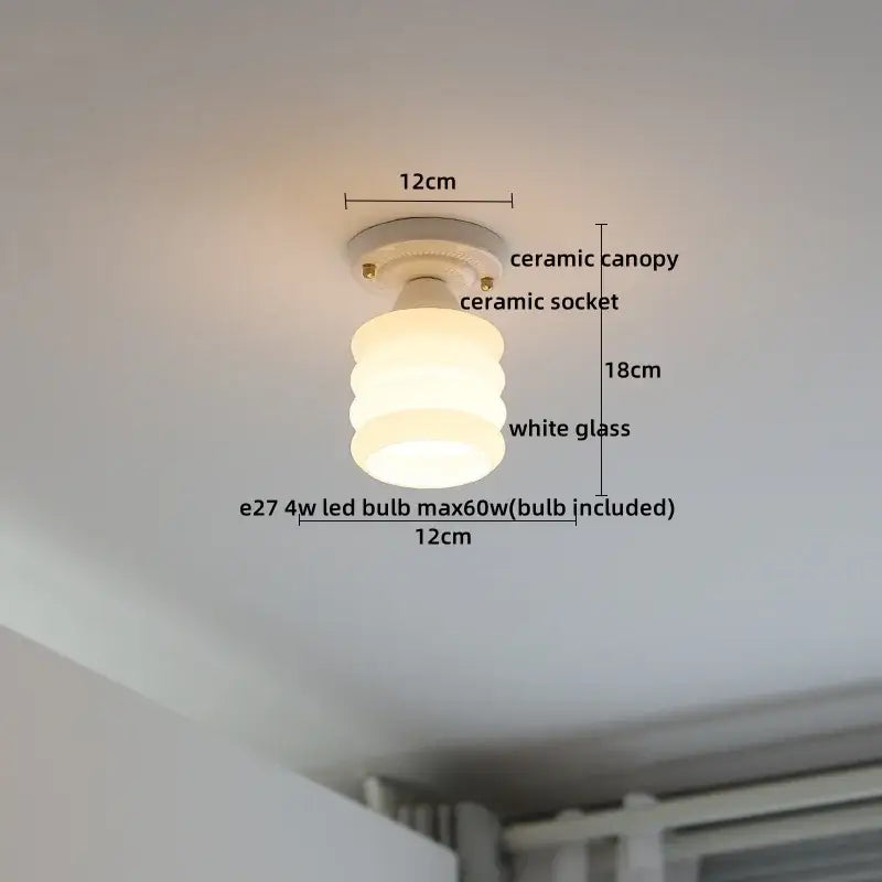 Cream Ceramic Ceiling Light
