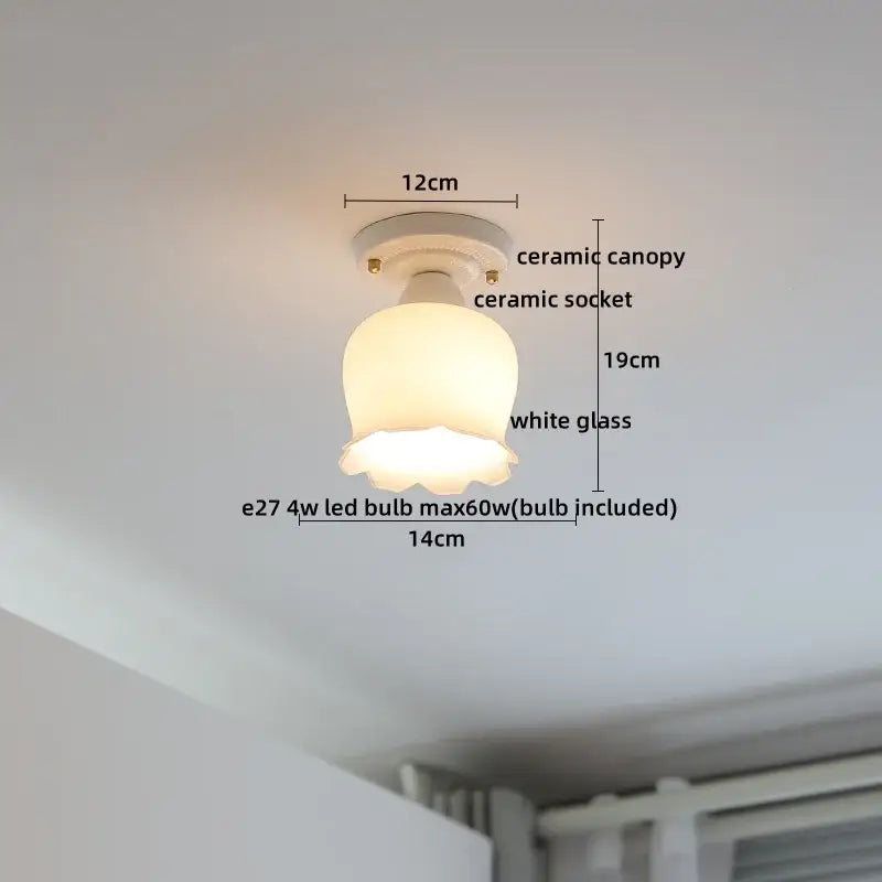 Cream Ceramic Ceiling Light