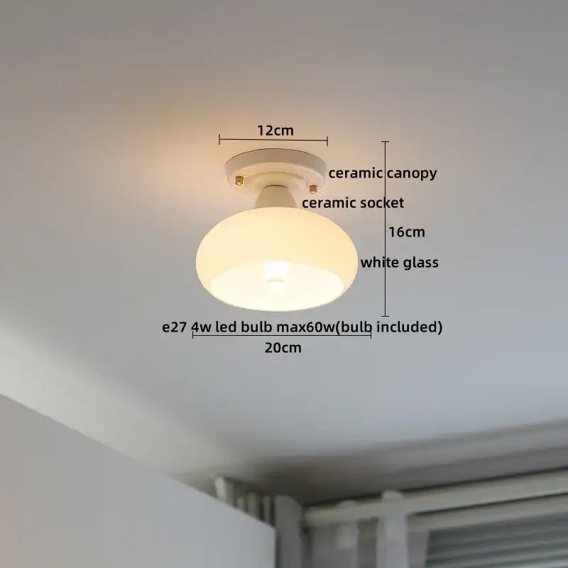 Cream Ceramic Ceiling Light