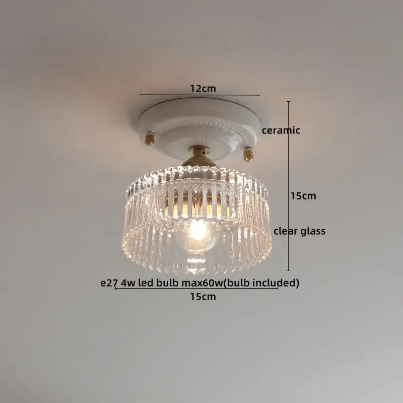 Cream Ceramic Ceiling Light