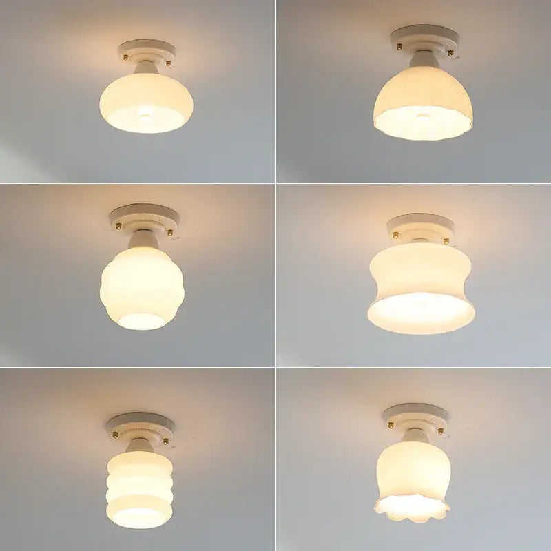 Cream Ceramic Ceiling Light