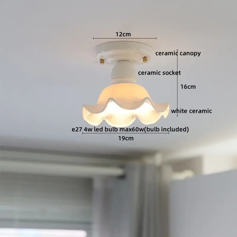 Cream Ceramic Ceiling Light