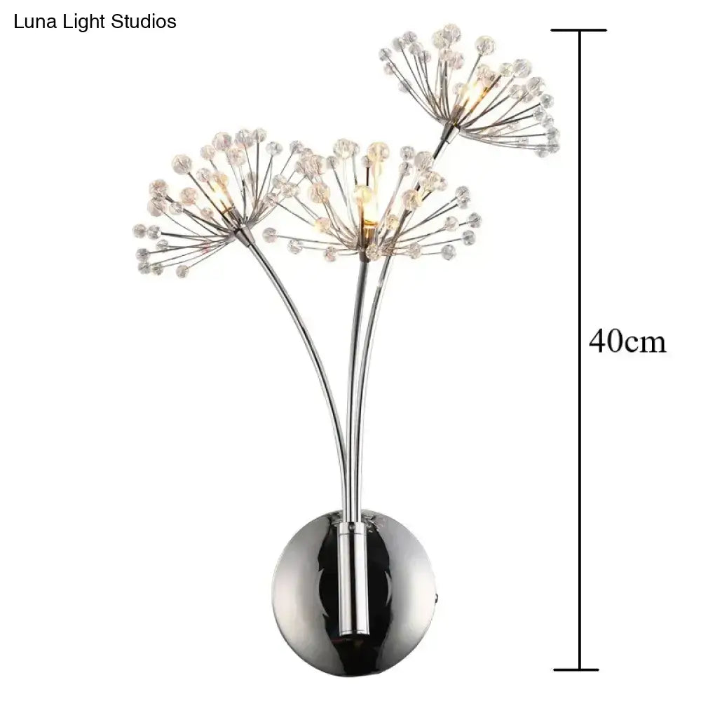 Crystal Flower Wall Lamp