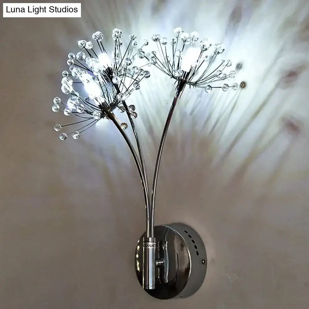 Crystal Flower Wall Lamp