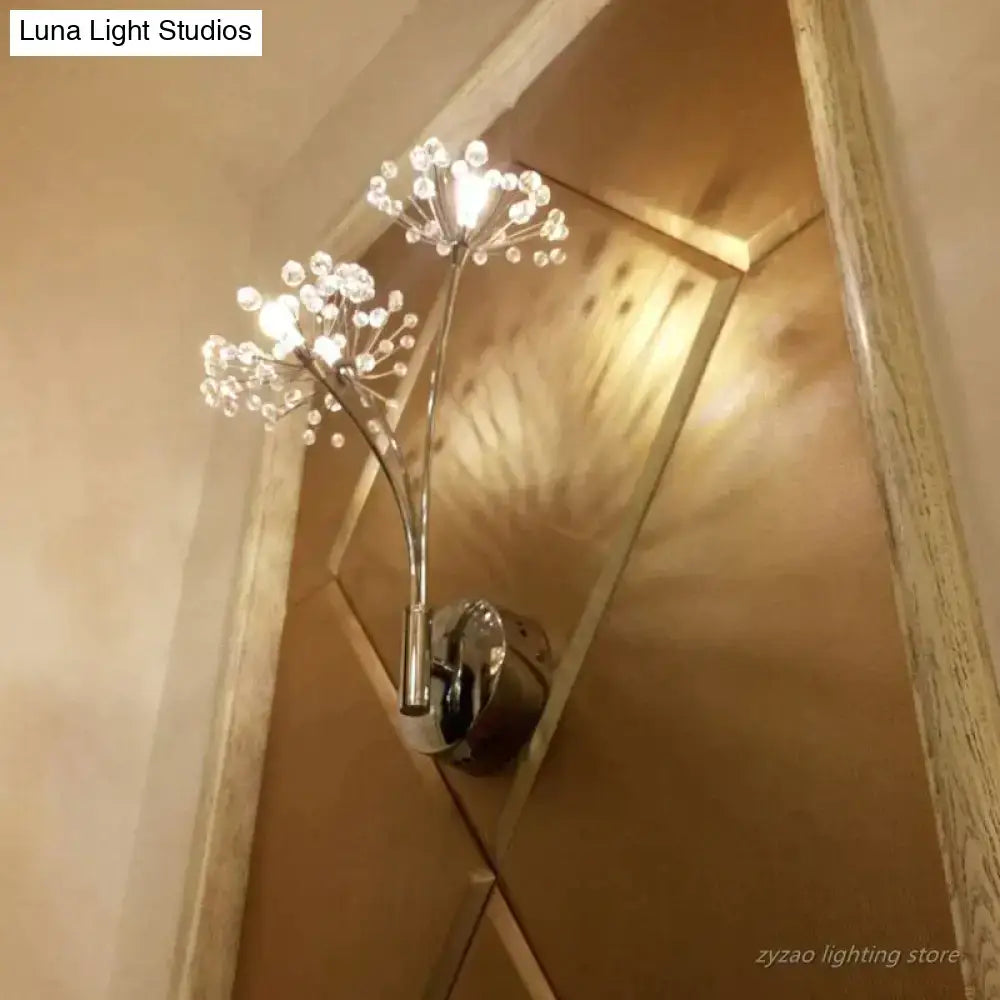 Crystal Flower Wall Lamp