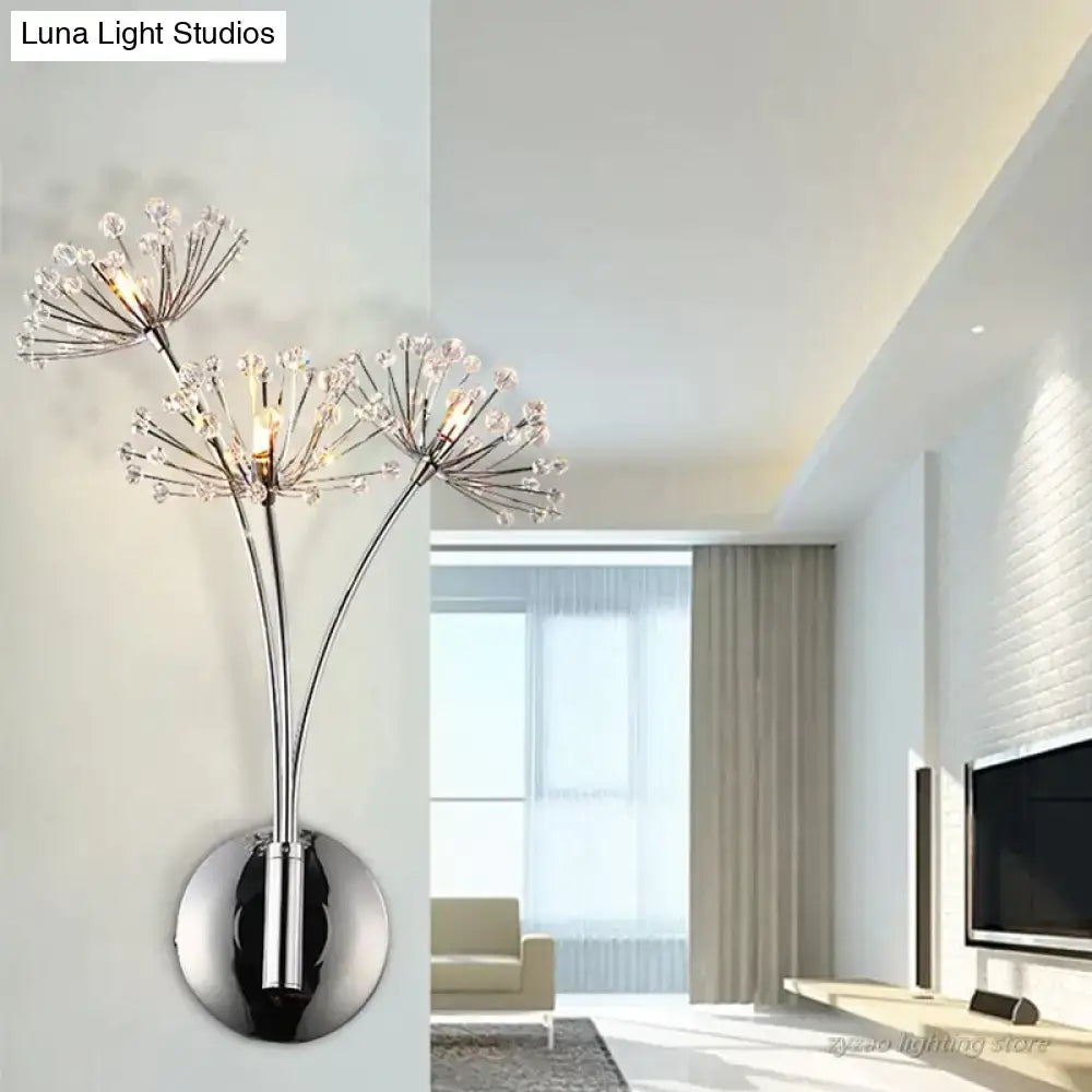 Crystal Flower Wall Lamp