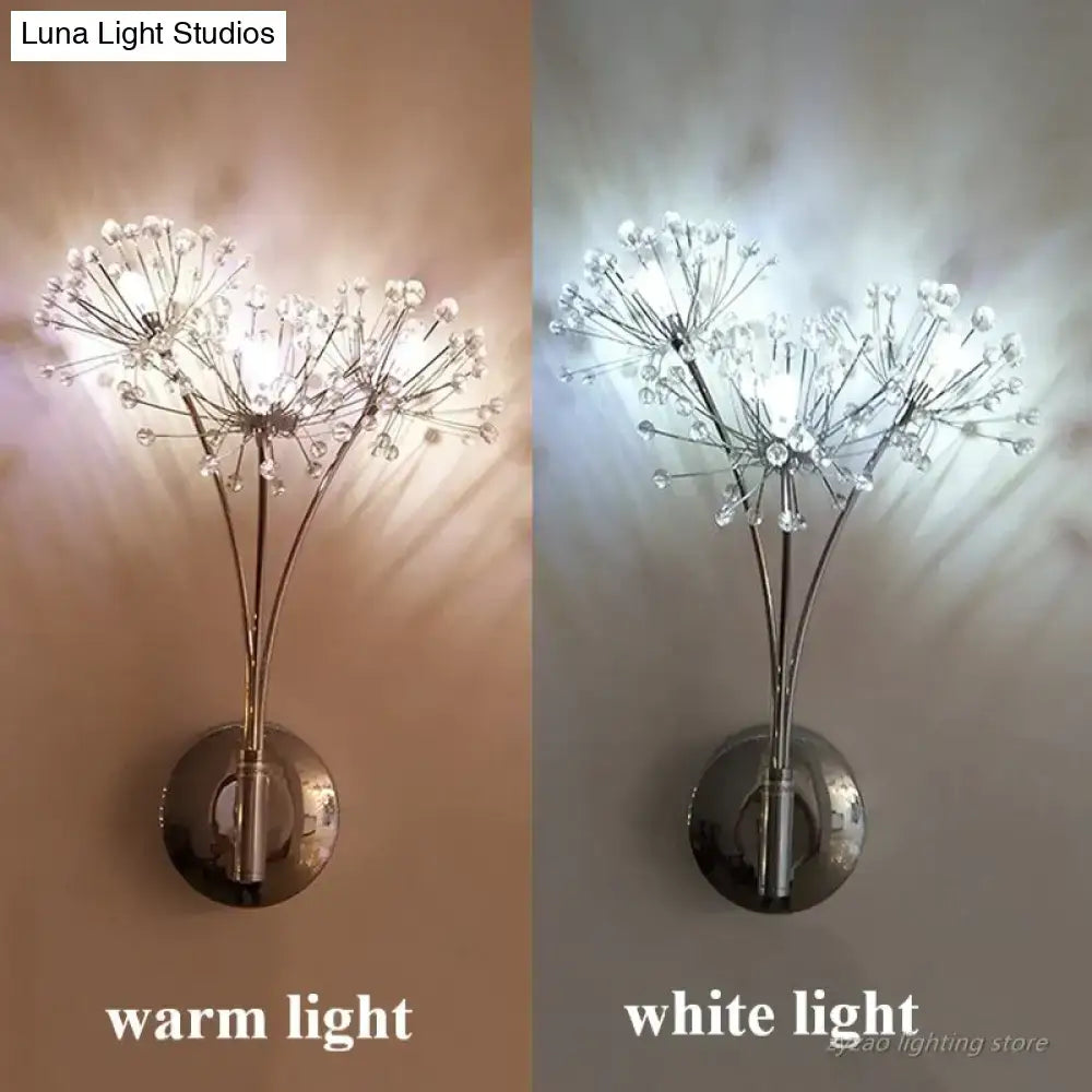 Crystal Flower Wall Lamp