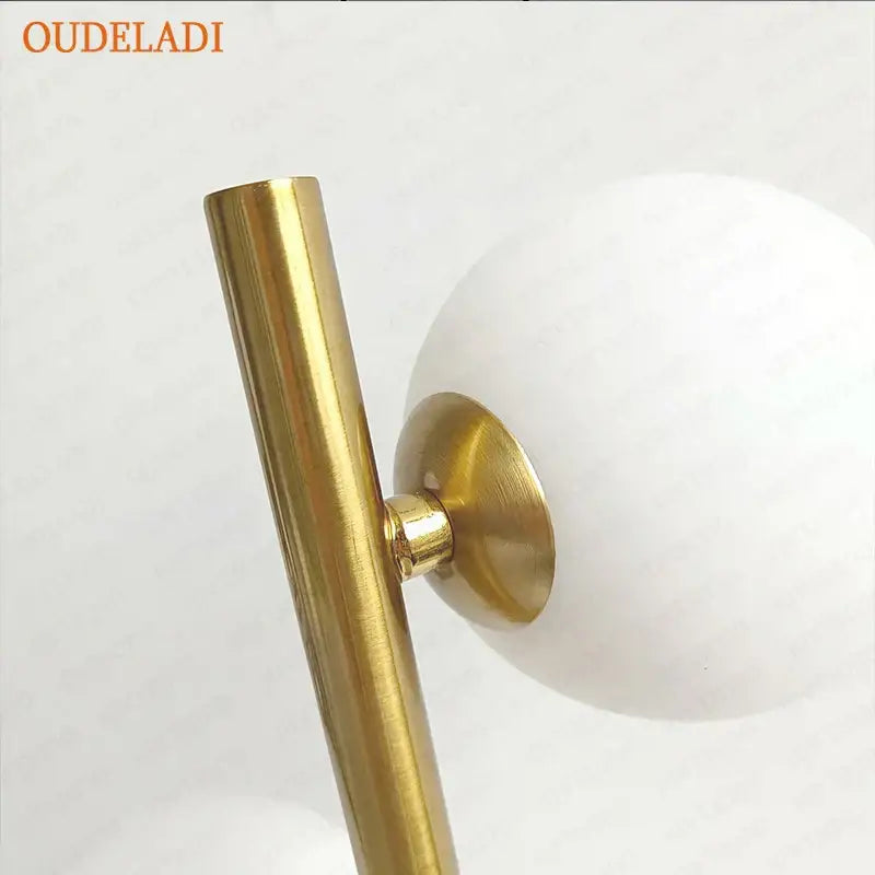Gold Glass Ball Bedroom Table Lamp