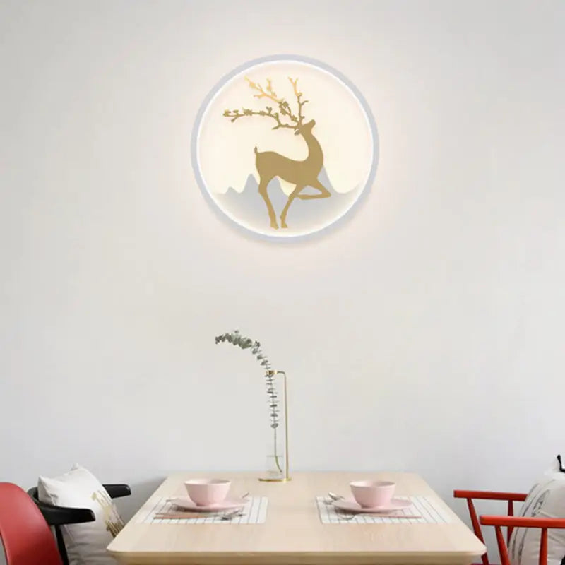 Gold Deer Wall Lamp