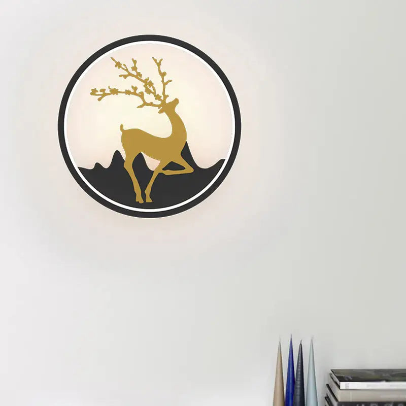Gold Deer Wall Lamp