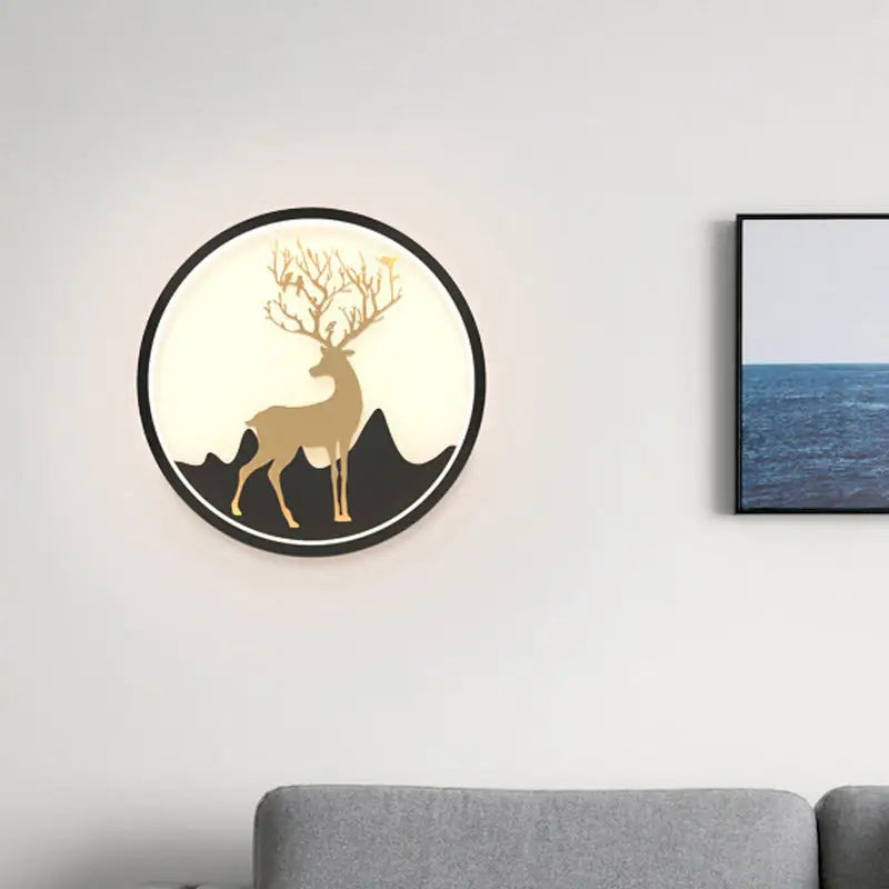 Gold Deer Wall Lamp