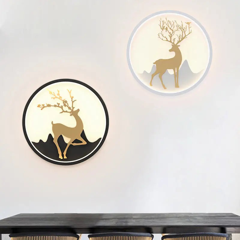 Gold Deer Wall Lamp