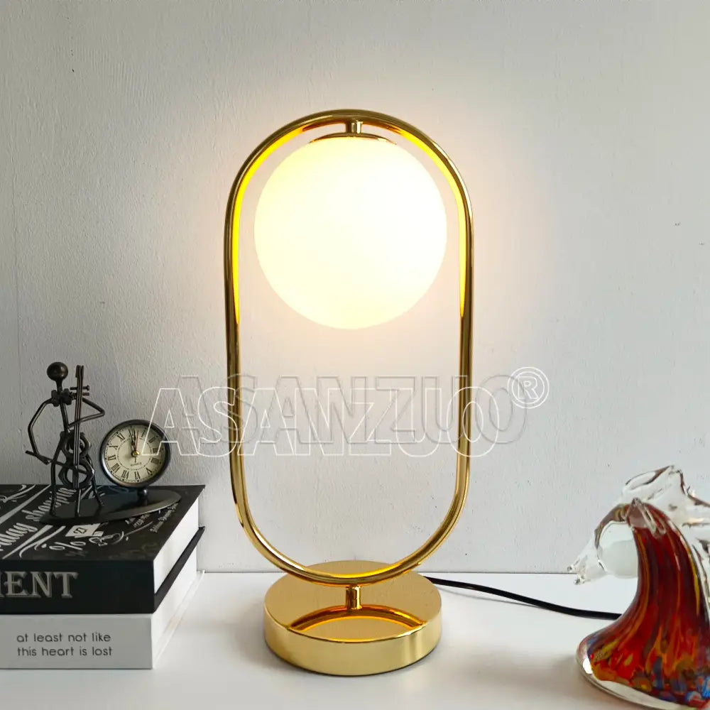 Gold Glass Desk Lamp
