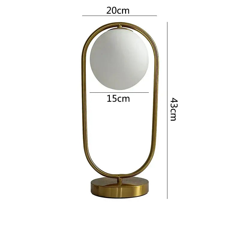 Gold Glass Desk Lamp