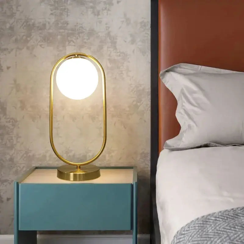 Gold Glass Desk Lamp