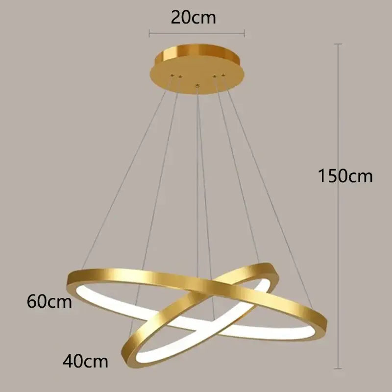 Gold Spiral Ring Chandelier
