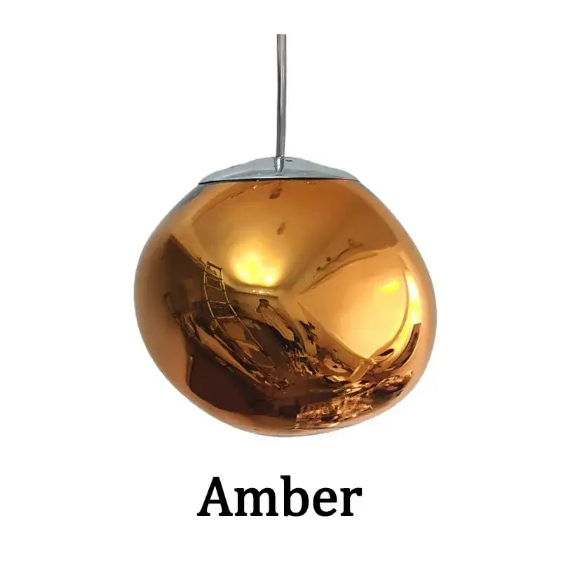 Amber Glass Chandelier