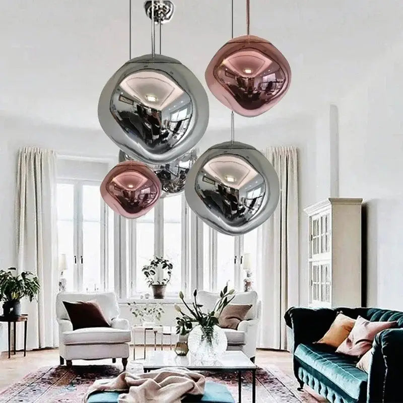 Amber Glass Chandelier